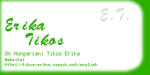 erika tikos business card